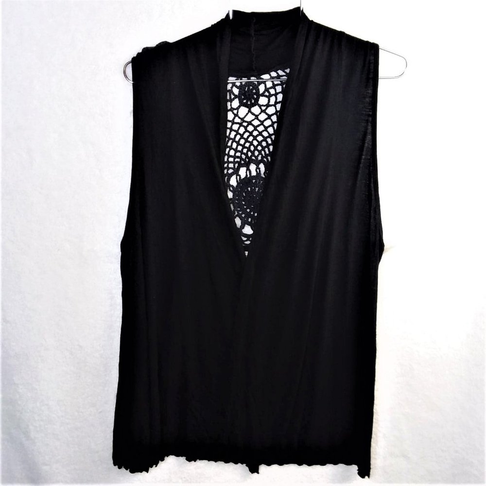 SANTIKI Black Boho Open Dreamcatcher Vest
